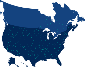 USA and Canada map