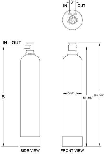 In/Out all purpose filter (empty) dimensional illustration