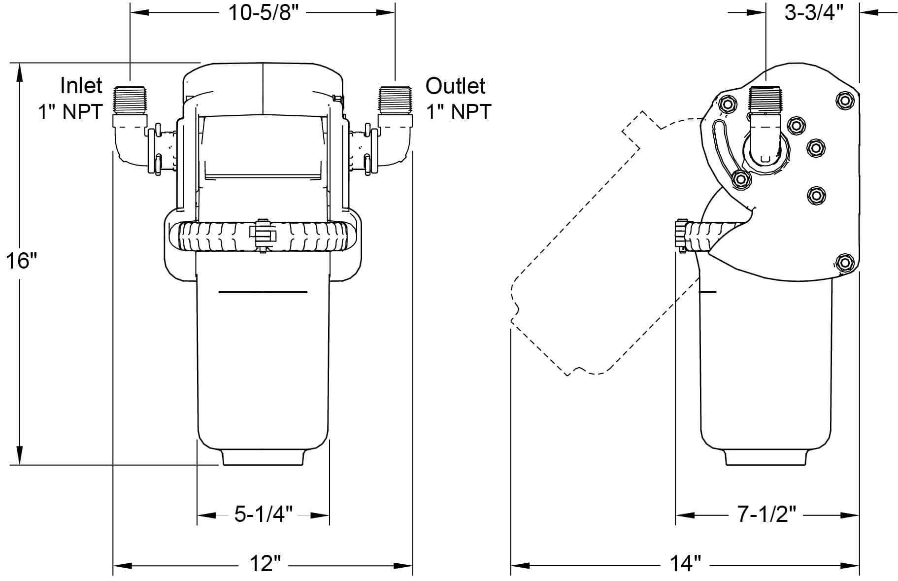 Salt-free anti-scale system dimensional illustration